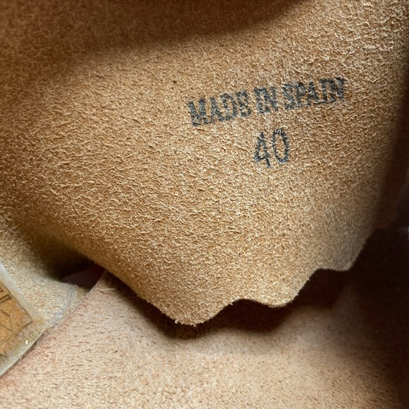 Chocolate Blu Beige Suede Women's Slide Sandals Size 10 Size 40 - Picture 3 of 5